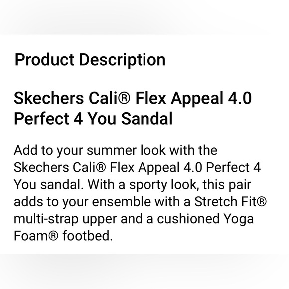 NWT Cali from Skechers Yoga Foam “Perfect 4 You” black sandals, size 6 - Picture 10 of 11